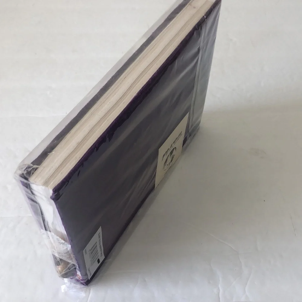 Unique Paperchase Vtg Purple Silk Blank Notebook W Round Mirrors Handmade